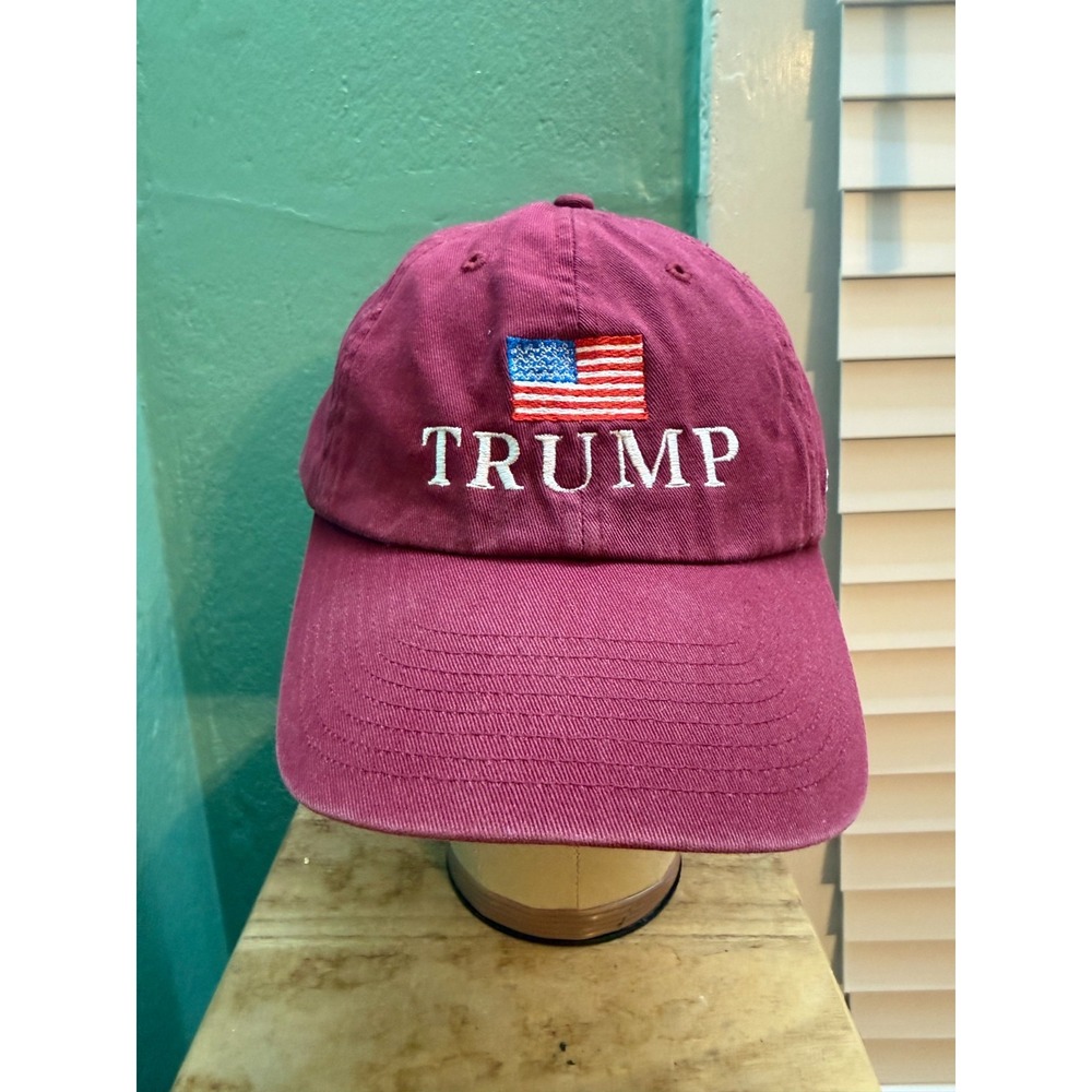TRUMP America Hat Baseball Cap Embroidered 47 Brand Red Maroon